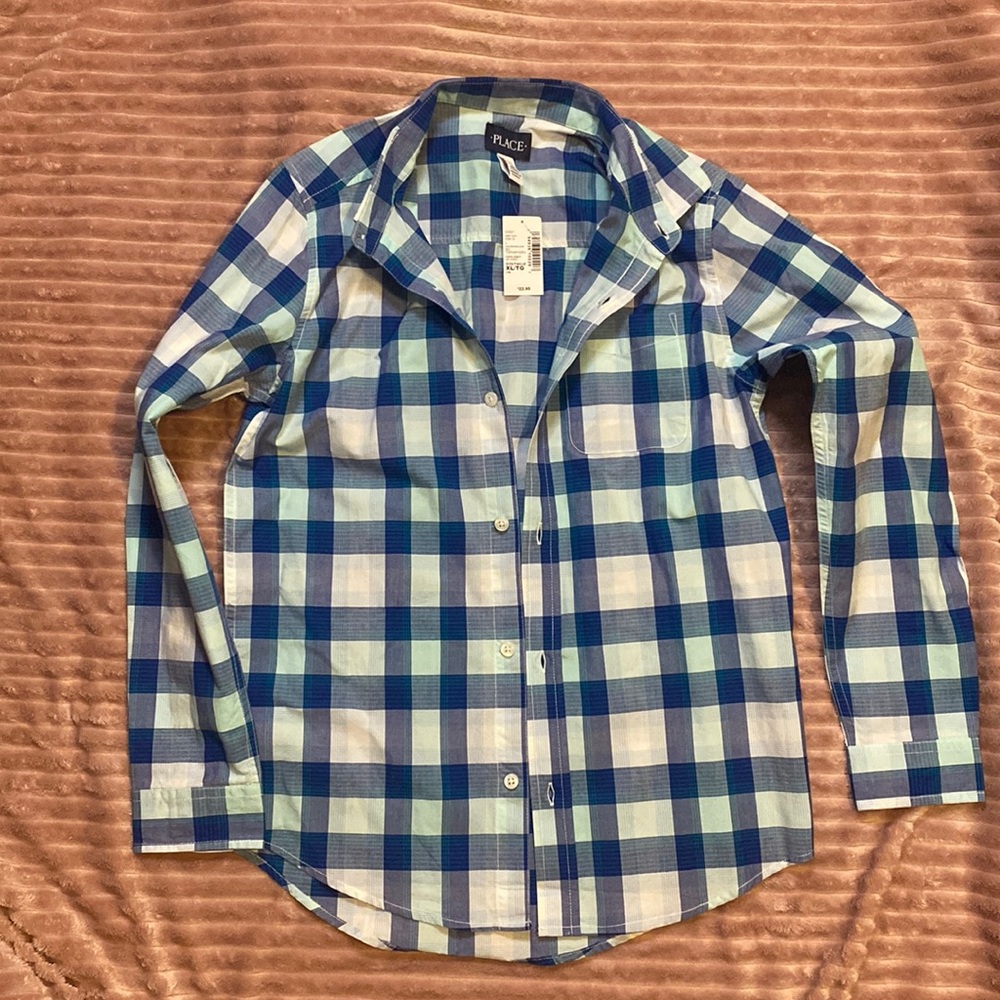 Boys Long Sleeve Button Up NWT